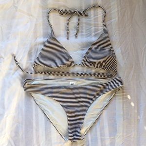H&M striped bikini set